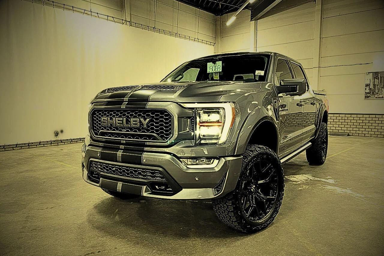 Brown Shelby custom pickup truck in warehouse unveiling the rise of JDM cars in US market